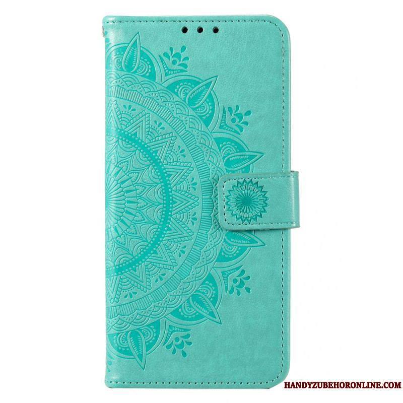 Housse Moto G73 5G Mandala Soleil