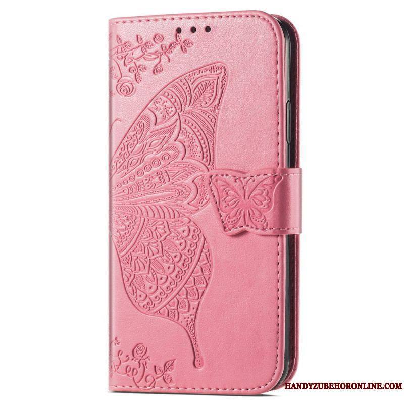 Housse Moto G73 5G Papillon Baroque