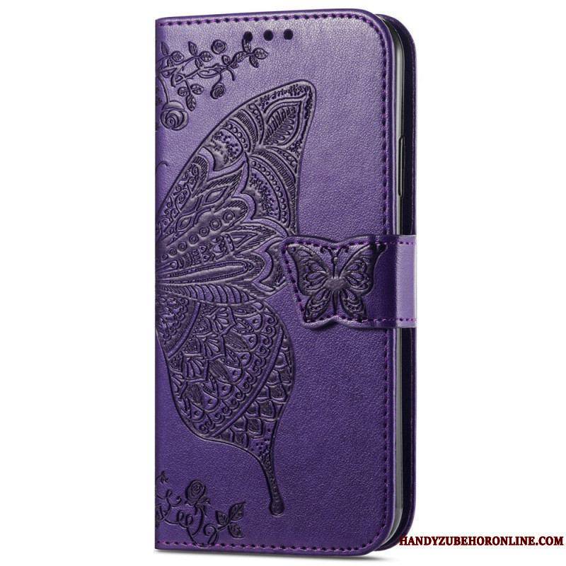 Housse Moto G73 5G Papillon Baroque