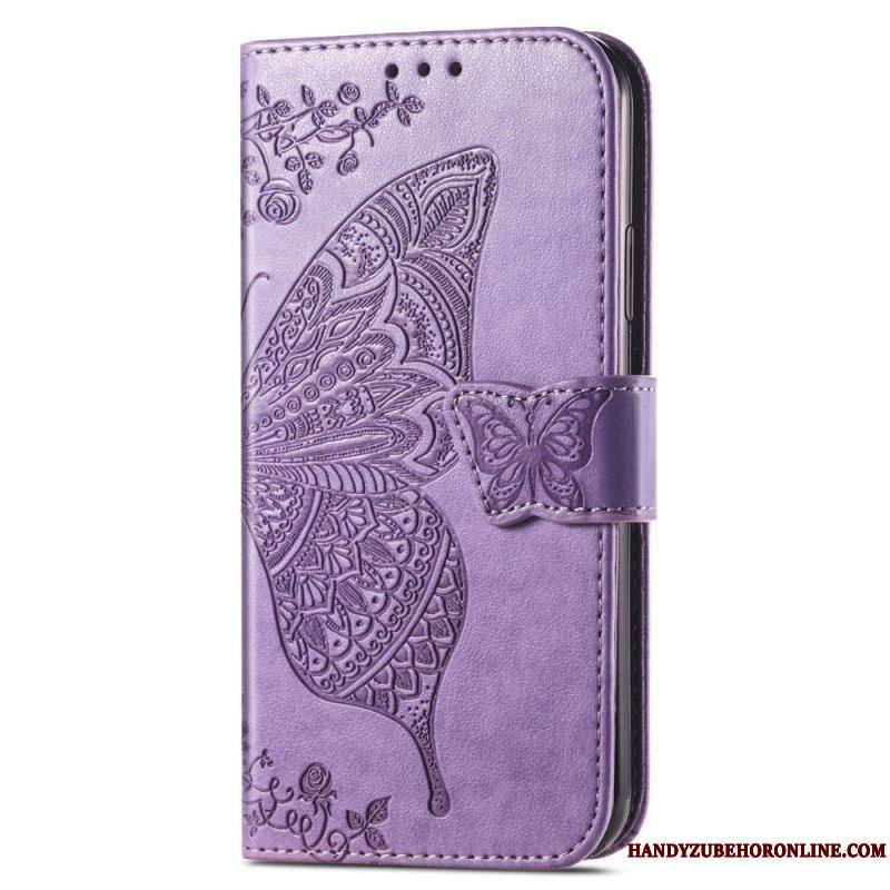 Housse Moto G73 5G Papillon Baroque