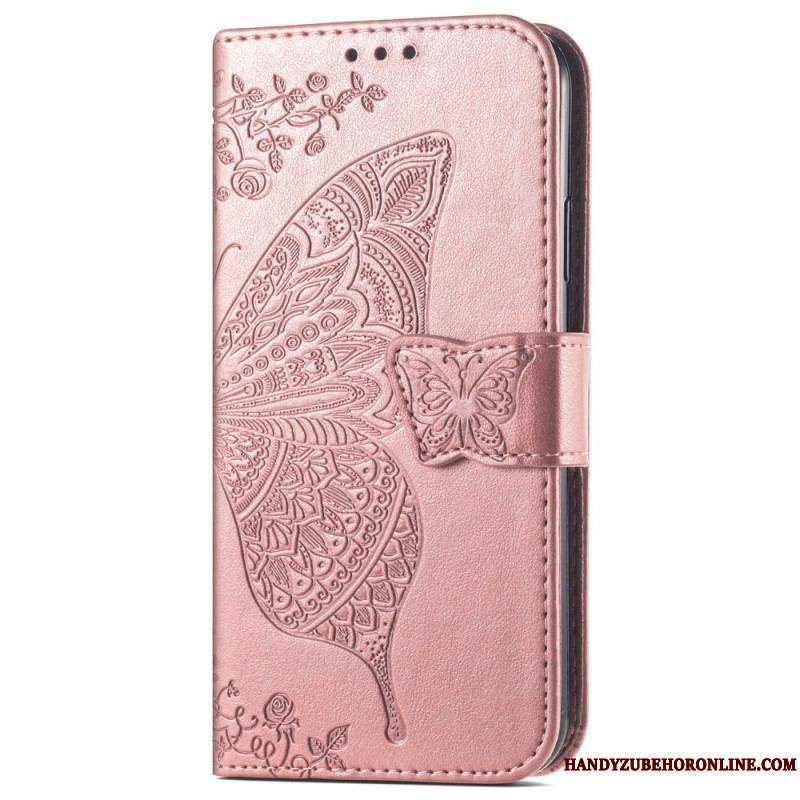 Housse Moto G73 5G Papillon Baroque