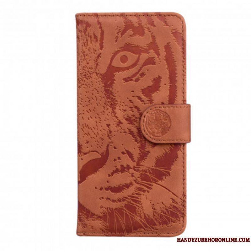 Housse Motorola Edge 20 Empreinte Face de Tigre