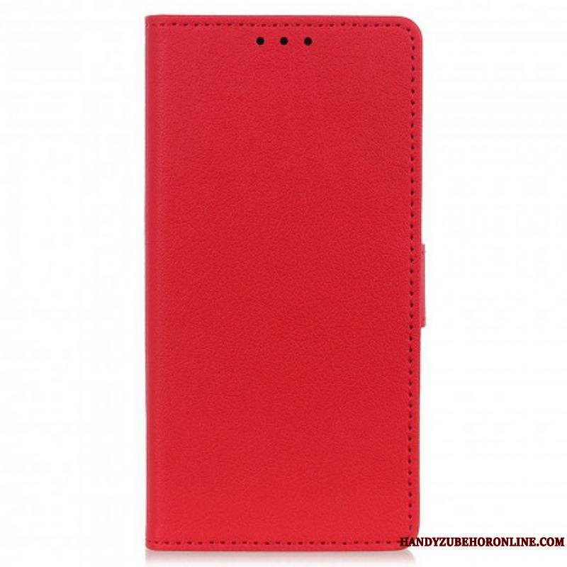Housse Motorola Edge 20 Lite Effet Cuir Classique
