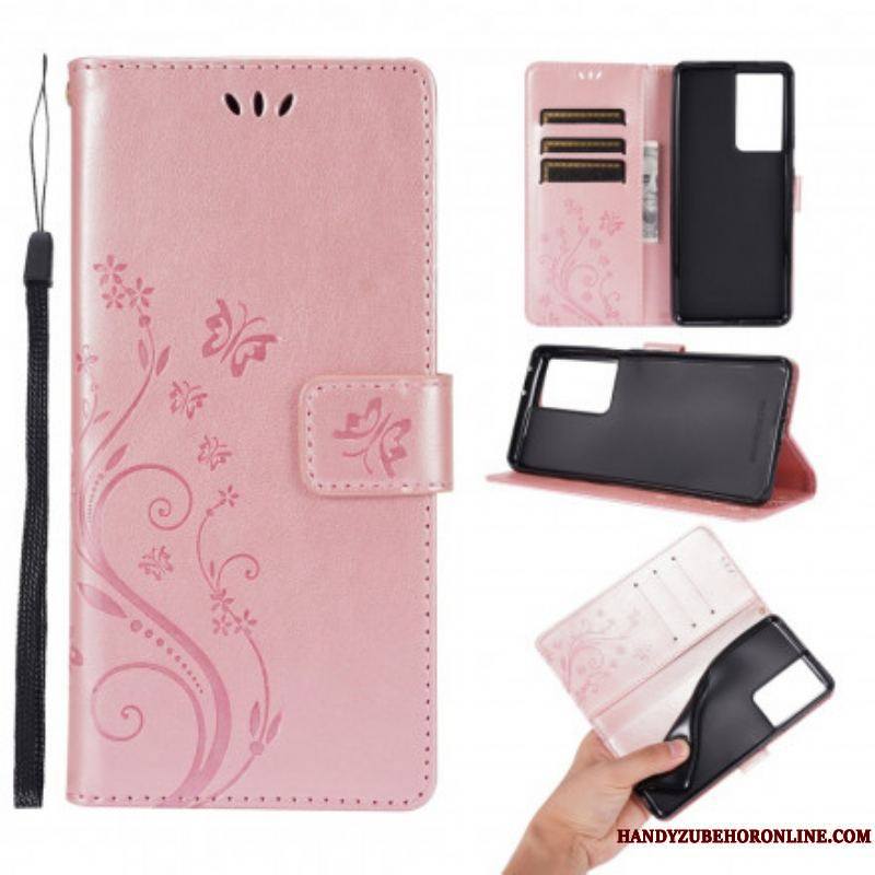 Housse Samsug Galaxy S21 Ultra 5G Papillons au Vent