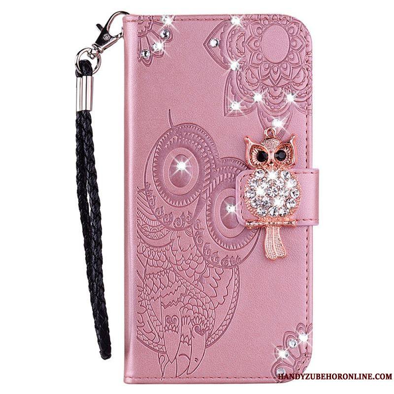 Housse Samsung Galaxy A13 5G / A04s Hibou Mandala et Breloque