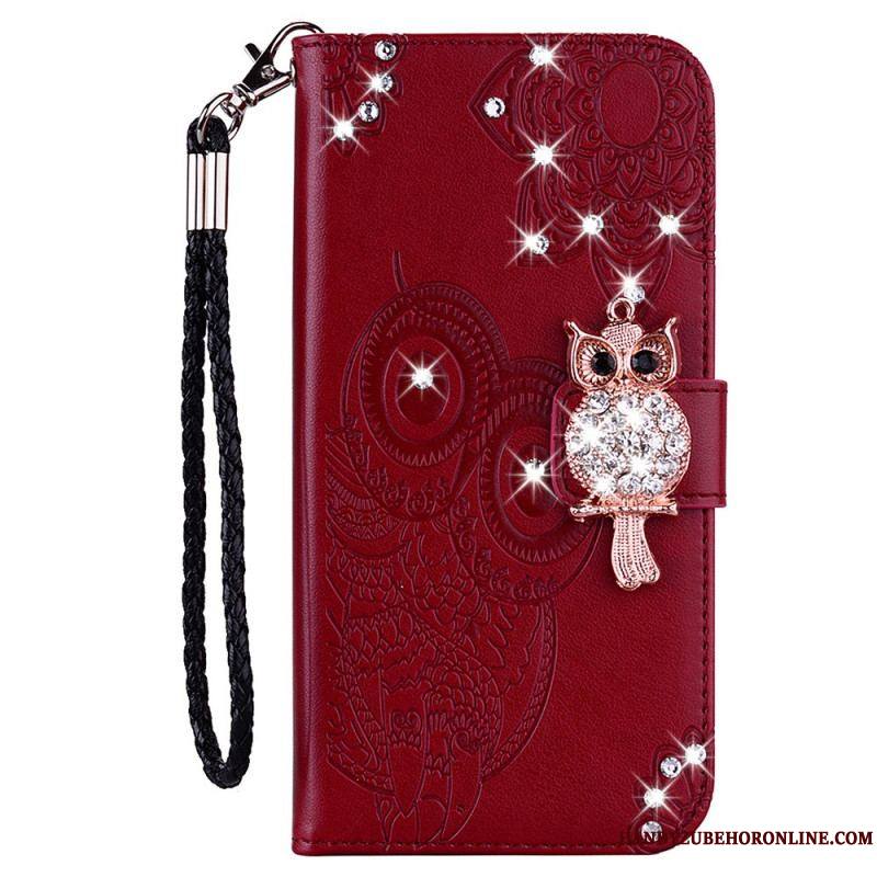 Housse Samsung Galaxy A13 5G / A04s Hibou Mandala et Breloque