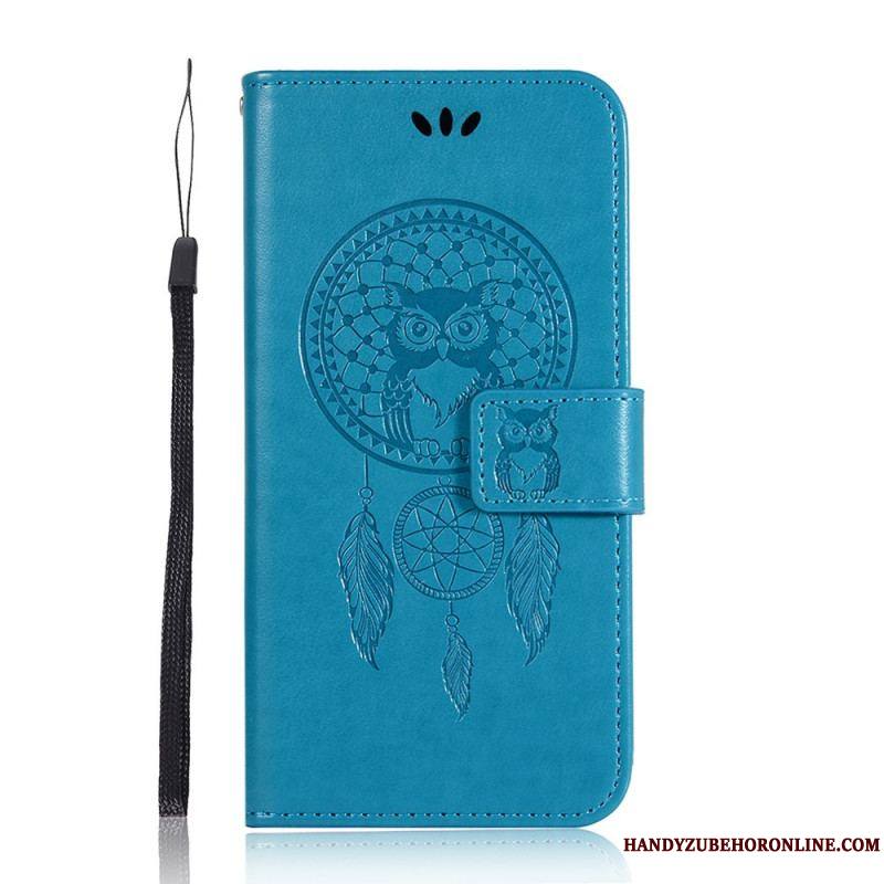 Housse Samsung Galaxy A13 5G / A04s effet cuir Attrape Rêves Hibou