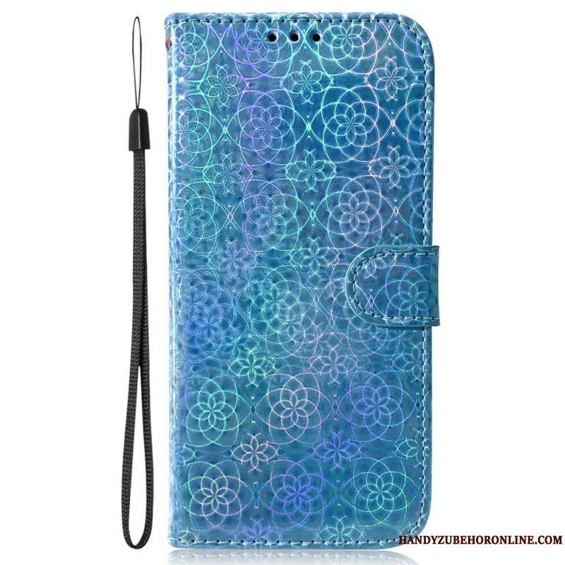 Housse Samsung Galaxy A13 Fleurs Psychédéliques à Lanière