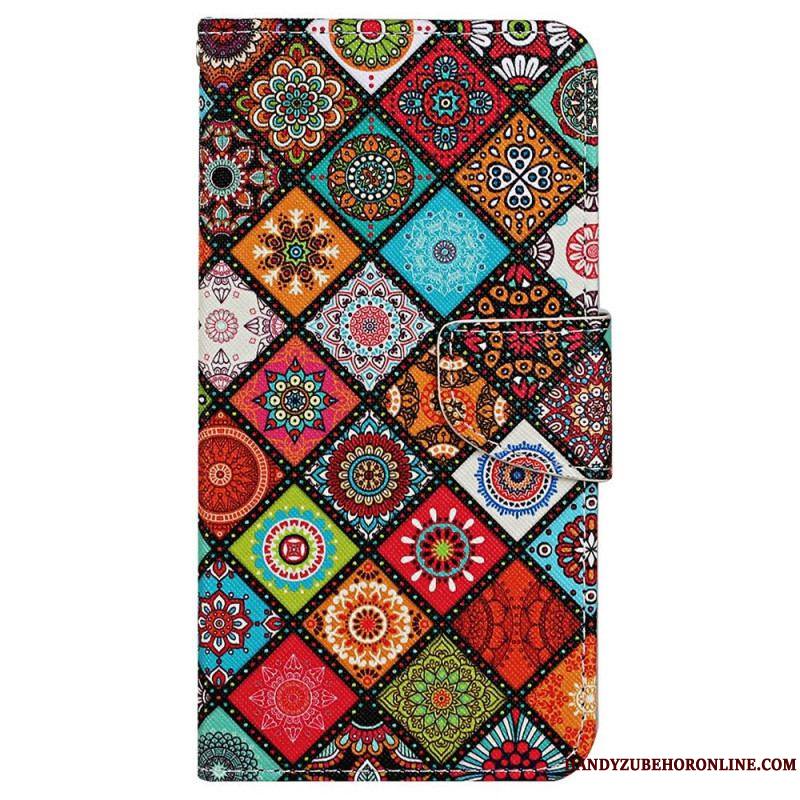 Housse Samsung Galaxy A13 Patchwork avec Lanière