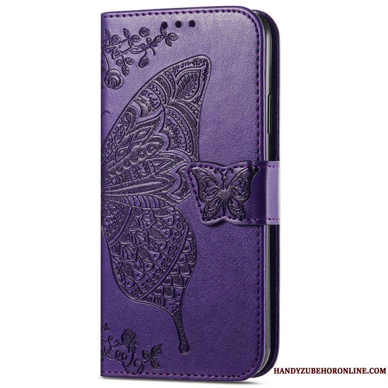Housse Samsung Galaxy A14 5G / A14 Papillon Baroque