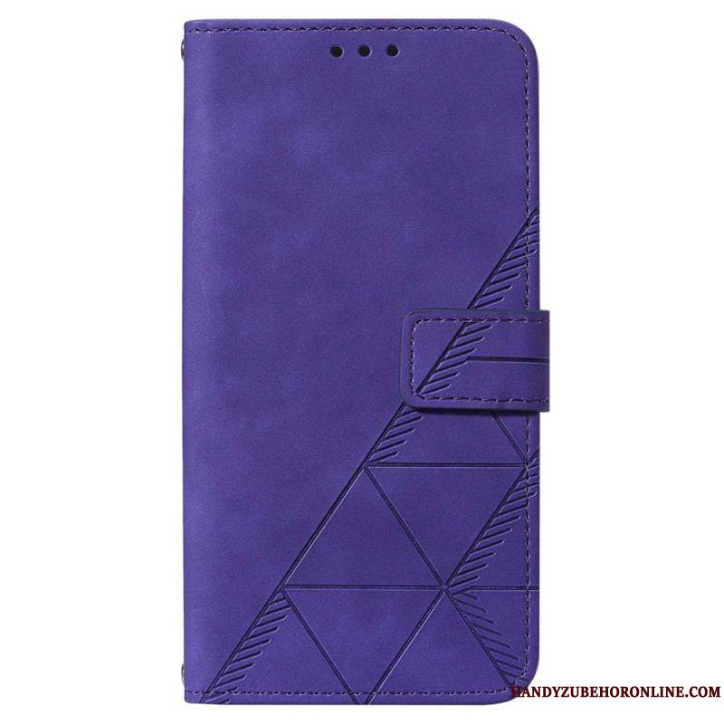 Housse Samsung Galaxy A14 5G / A14 Triangles avec Lanière