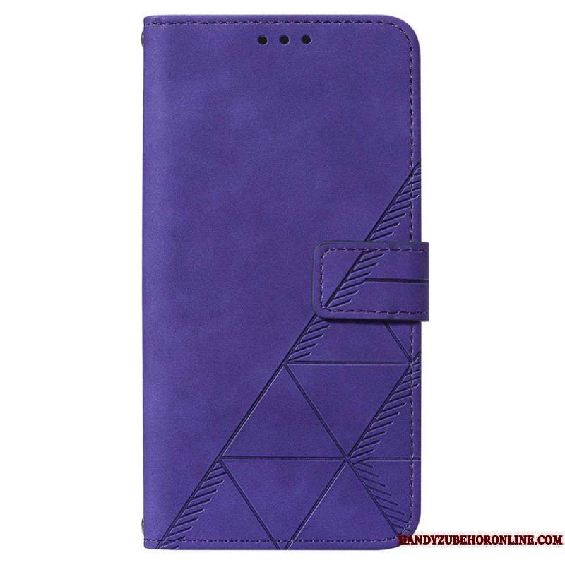 Housse Samsung Galaxy A14 5G / A14 Triangles avec Lanière