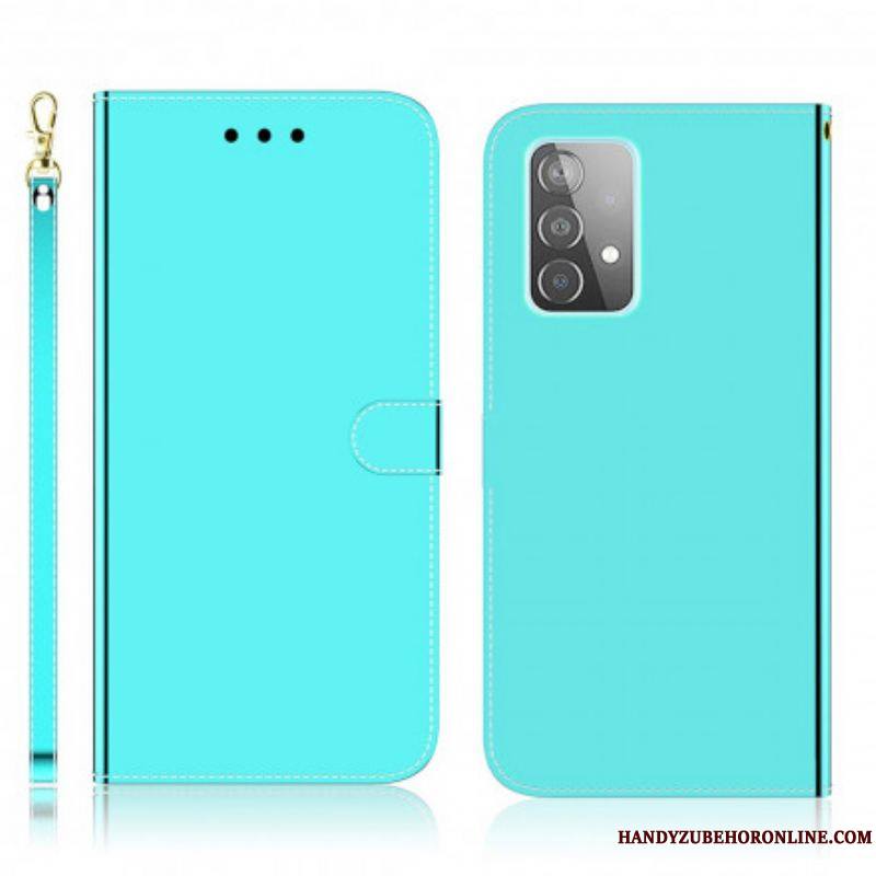 Housse Samsung Galaxy A52 4G / A52 5G / A52s 5G Simili Cuir Couverture Miroir