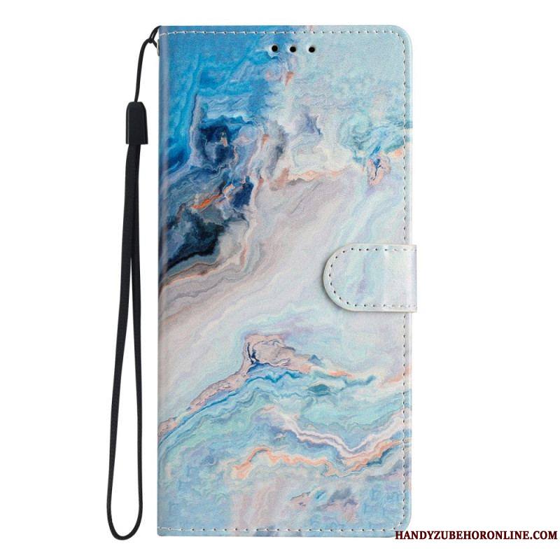 Housse Samsung Galaxy A53 5G Marbre à Lanière