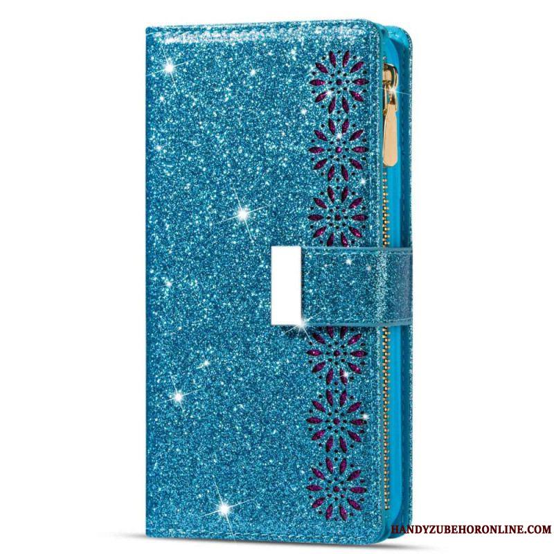 Housse Samsung Galaxy A54 5G Paillettes Portefeuille