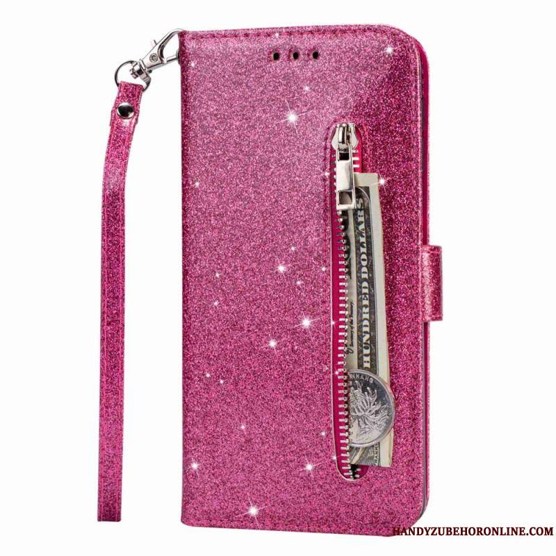 Housse Samsung Galaxy A54 5G Porte-Monnaie Paillettes