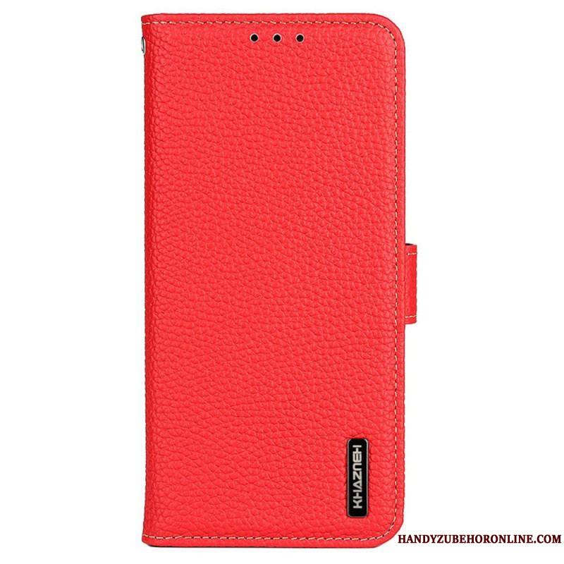 Housse Samsung Galaxy M13 Cuir Litchi KHAZNEH