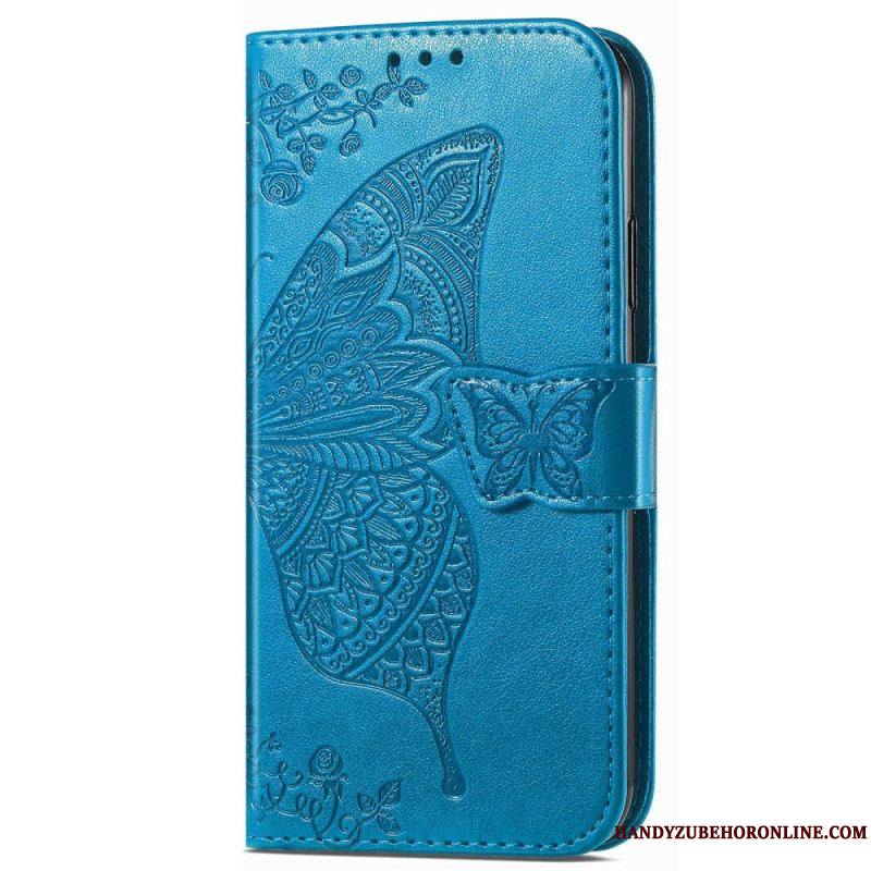 Housse Samsung Galaxy M13 Papillon Baroque