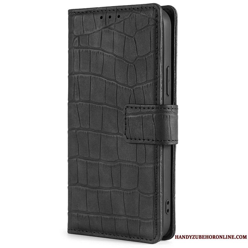 Housse Samsung Galaxy M13 Style Peau de Crocodile