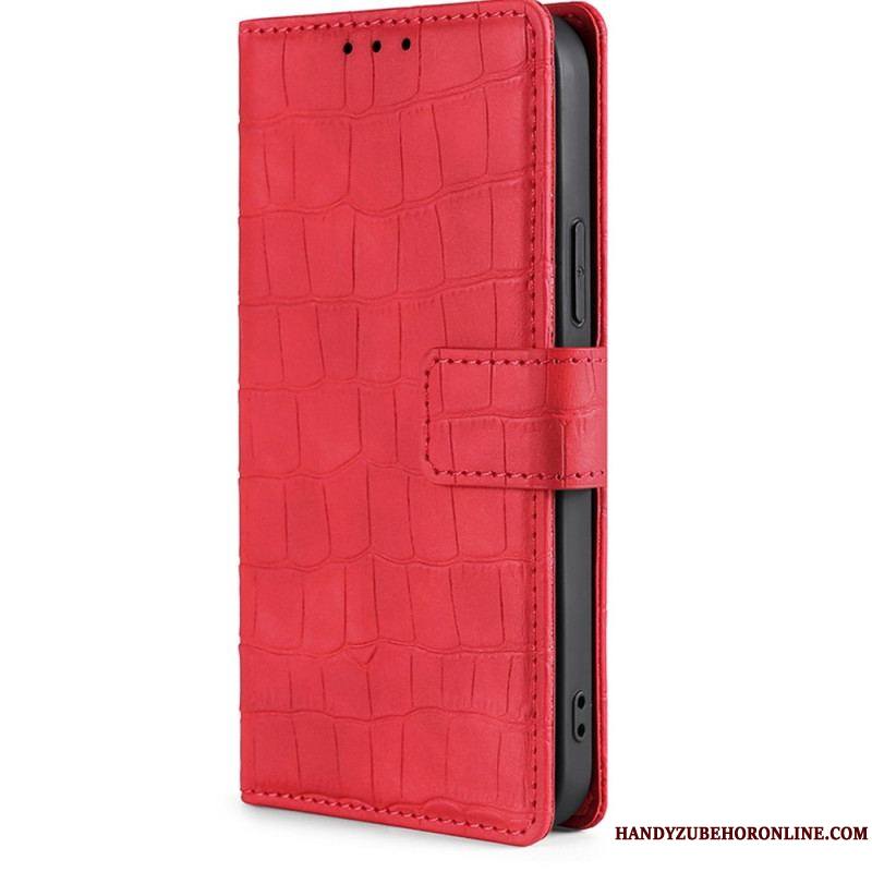 Housse Samsung Galaxy M13 Style Peau de Crocodile