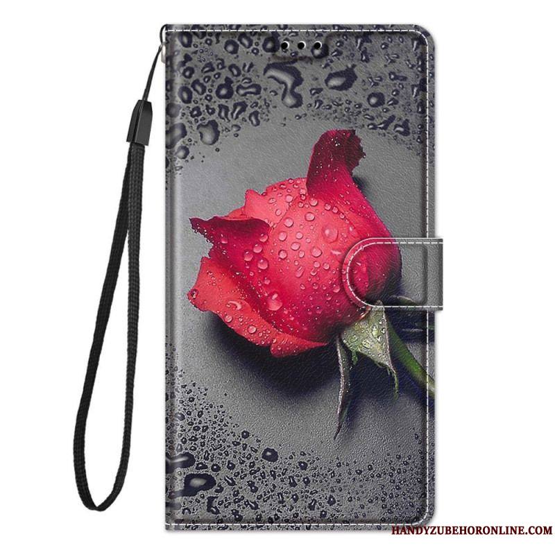 Housse Samsung Galaxy M23 5G Roses avec Lanière