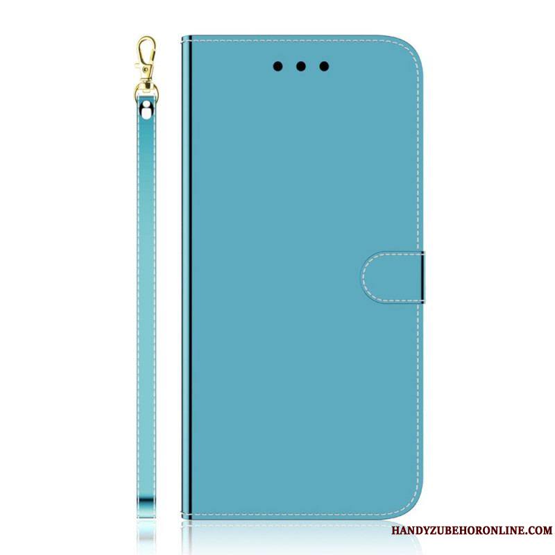 Housse Samsung Galaxy M32 Simili Cuir Couverture Miroir