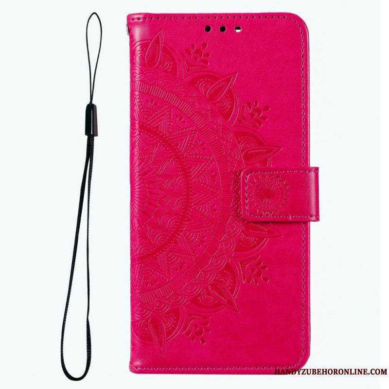 Housse Samsung Galaxy M33 5G Mandala Soleil à Lanière