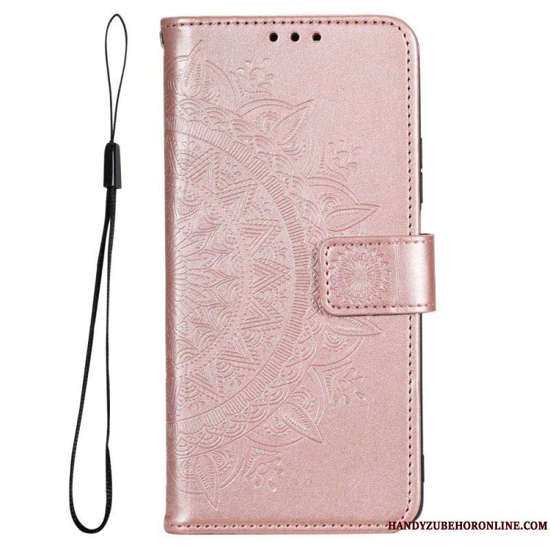 Housse Samsung Galaxy M33 5G Mandala Soleil à Lanière