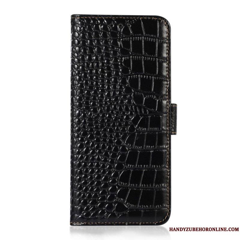 Housse Samsung Galaxy M33 5G Style Crocodile RFID