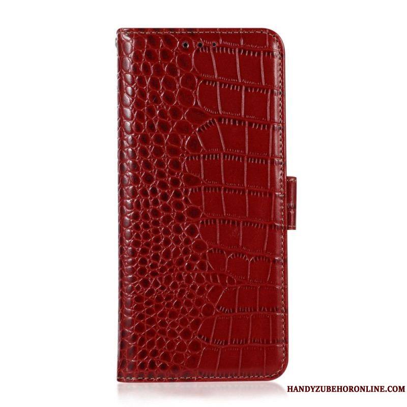 Housse Samsung Galaxy M33 5G Style Crocodile RFID