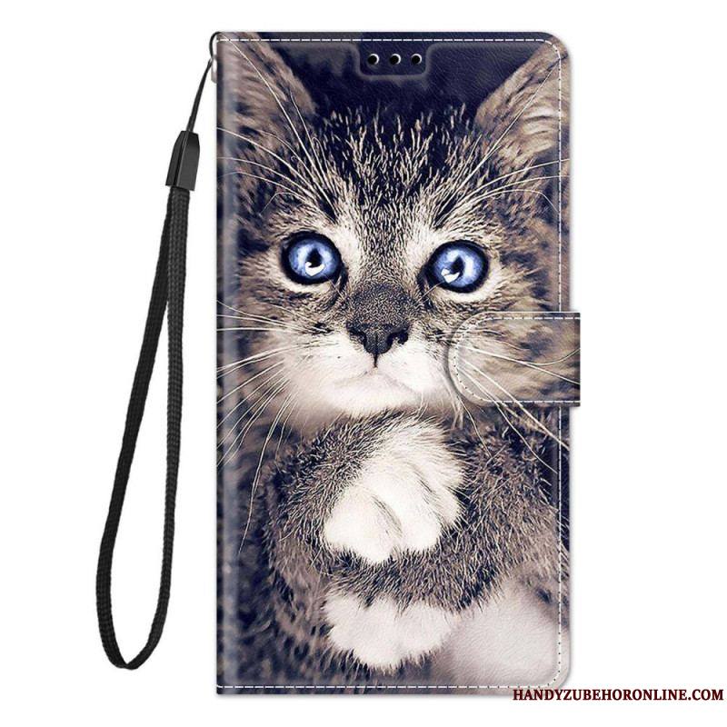 Housse Samsung Galaxy M53 5G Fan des Chats à Lanière