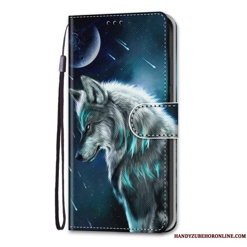 Housse Samsung Galaxy M53 5G Loup à Lanière