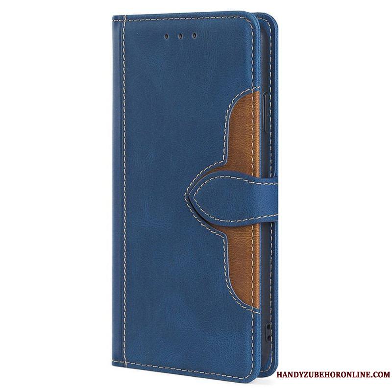 Housse Samsung Galaxy M53 5G Simili Cuir Bicolore Stylish