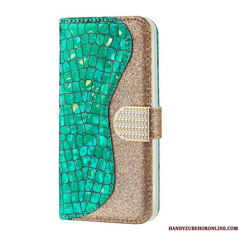 Housse Samsung Galaxy Note 20 Croco Diamants