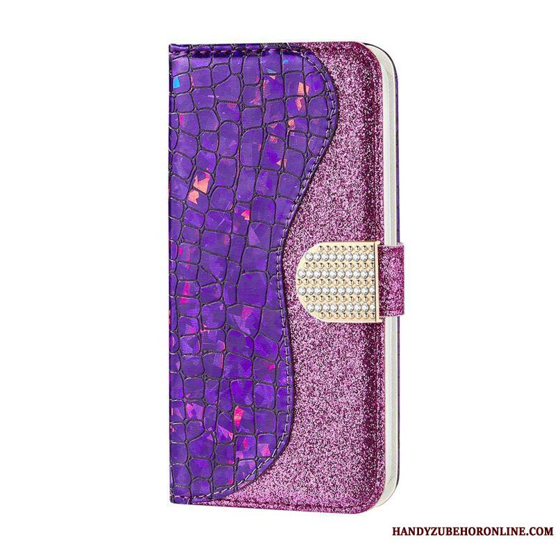 Housse Samsung Galaxy Note 20 Croco Diamants