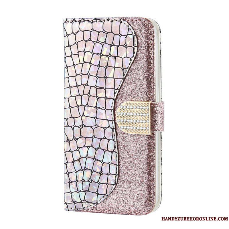 Housse Samsung Galaxy Note 20 Croco Diamants