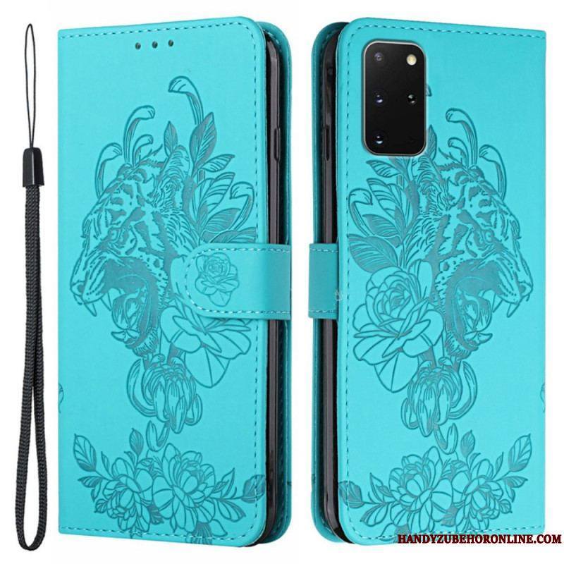 Housse Samsung Galaxy S20 Plus / S20 Plus 5G Tigre Baroque à Lanière