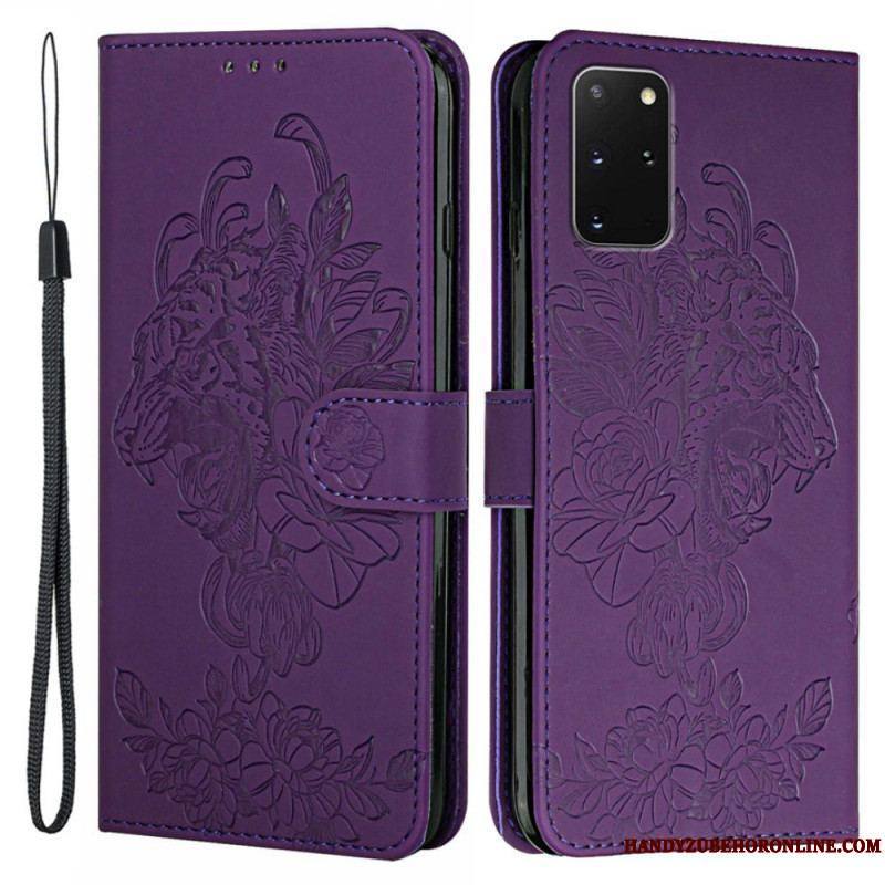 Housse Samsung Galaxy S20 Plus / S20 Plus 5G Tigre Baroque à Lanière