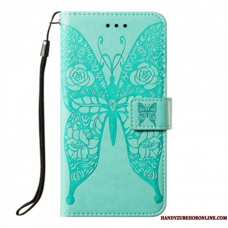 Housse Samsung Galaxy S21 5G Papillon Motif en Fleurs