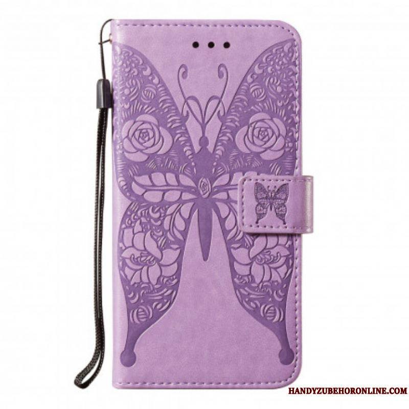 Housse Samsung Galaxy S21 5G Papillon Motif en Fleurs