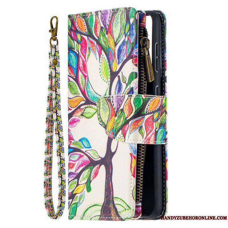 Housse Samsung Galaxy S21 5G Poche Zippée Arbre