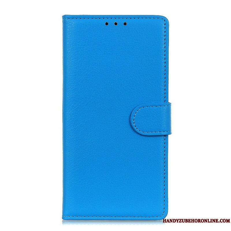 Housse Samsung Galaxy S21 5G Simili Cuir Litchi Traditionnel