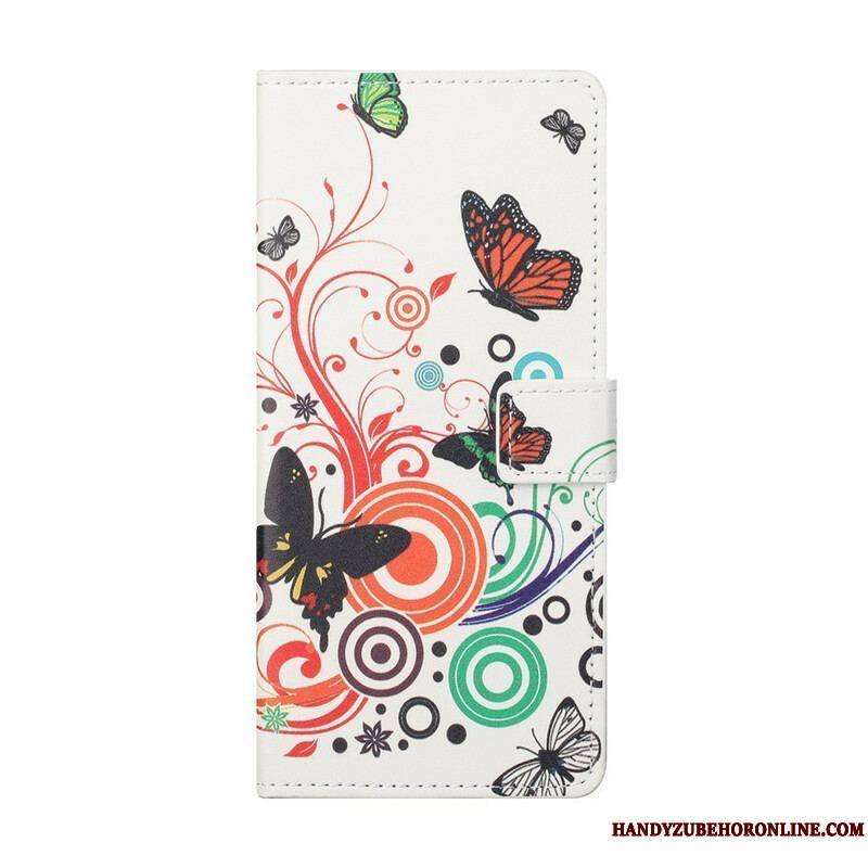 Housse Samsung Galaxy S21 FE Papillons et Fleurs