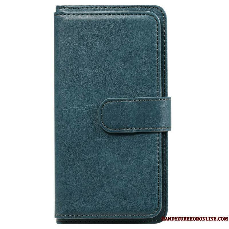 Housse Samsung Galaxy S21 FE Simili Cuir 10 Porte-Cartes