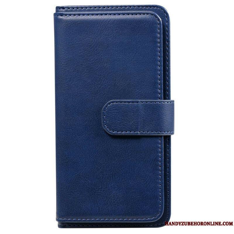 Housse Samsung Galaxy S21 FE Simili Cuir 10 Porte-Cartes