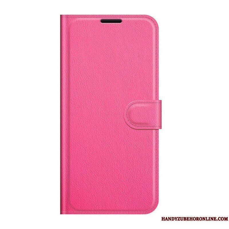 Housse Samsung Galaxy S21 FE Simili Cuir Litchi Classique