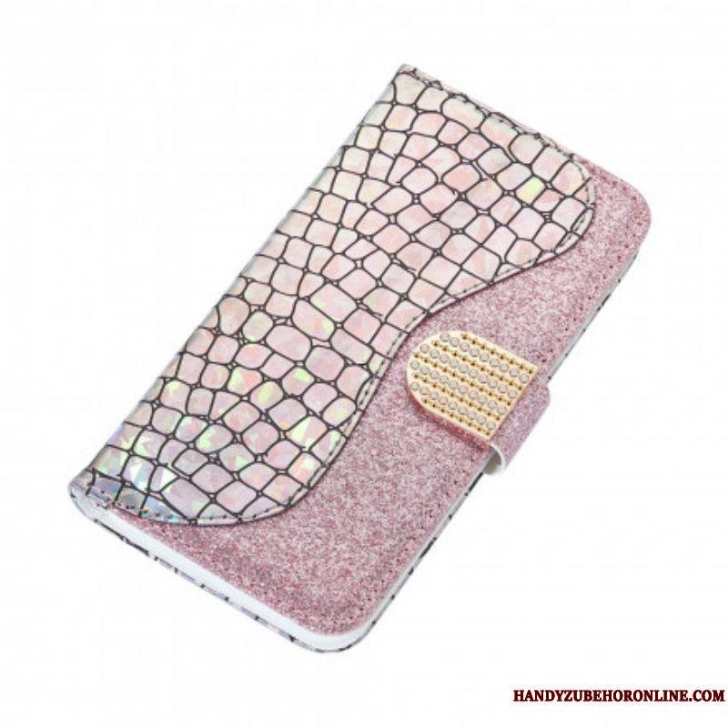 Housse Samsung Galaxy S21 Ultra 5G Croco Diamants