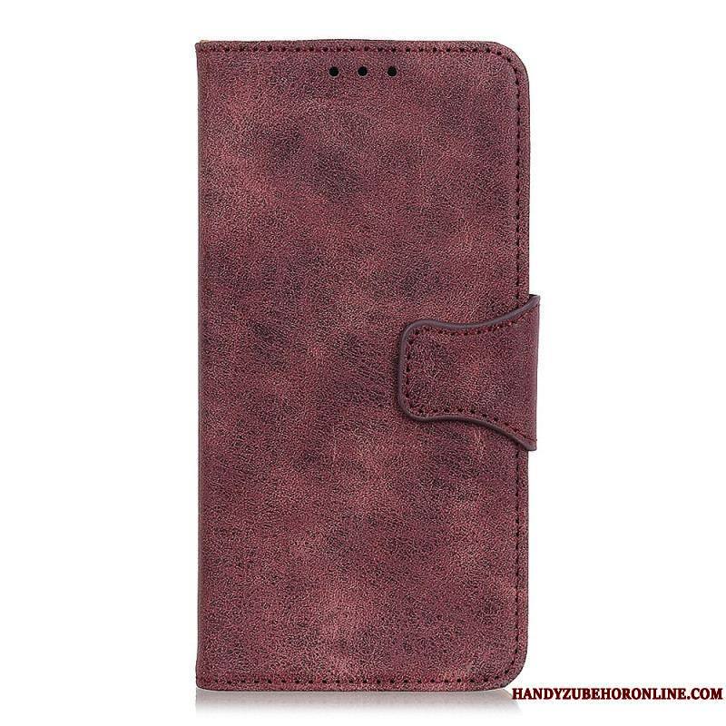 Housse Samsung Galaxy S22 5G Cuir Fendu Vintage