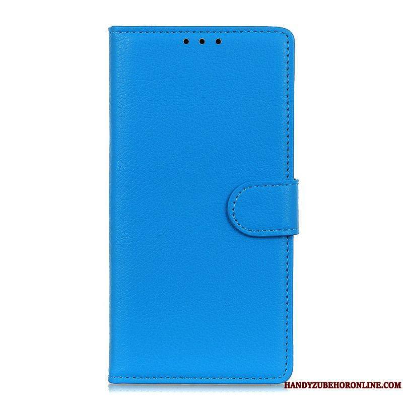 Housse Samsung Galaxy S22 5G Cuir Litchi Traditionnel