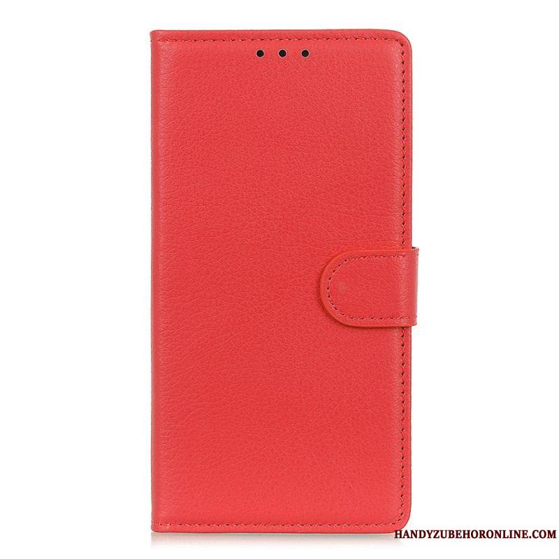 Housse Samsung Galaxy S22 Plus 5G Cuir Litchi Traditionnel